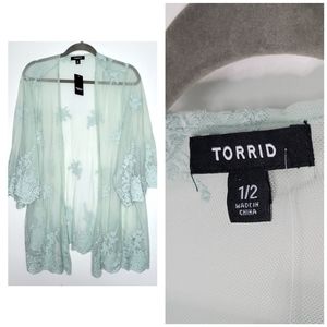 Torrid Seafoam Green Shall Size 1X